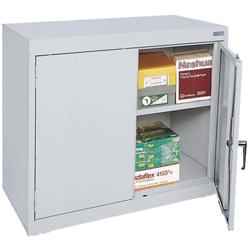 Locking Counter Height Storage Cabinet
